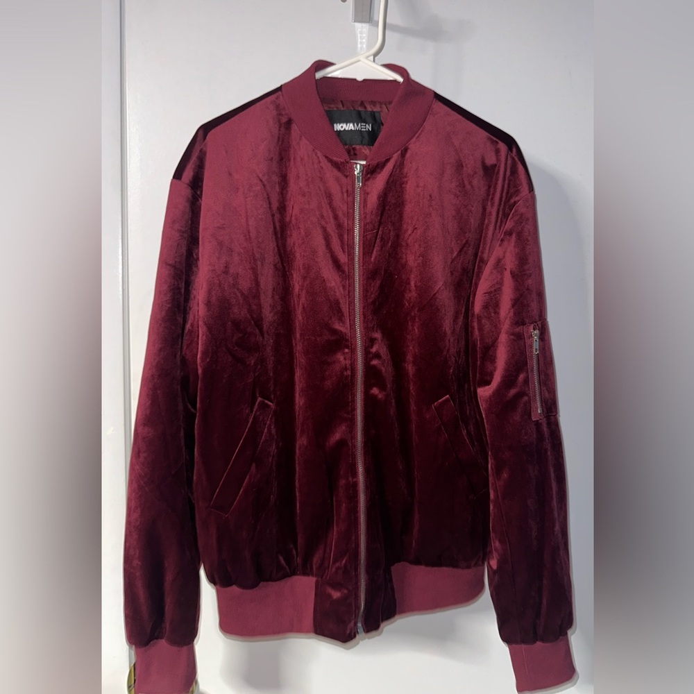 Fashion Nova Men’s Velvet Bomber Jacket